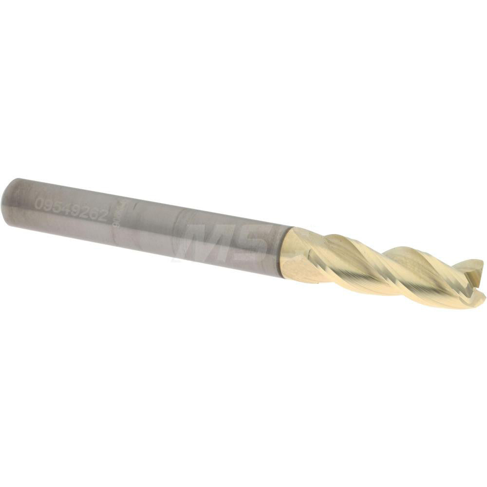 Accupro 314586 Corner Radius End Mill 1/4" Dia, 3/4" LOC, 37 deg Helix, Corner Radius End, Centercutting