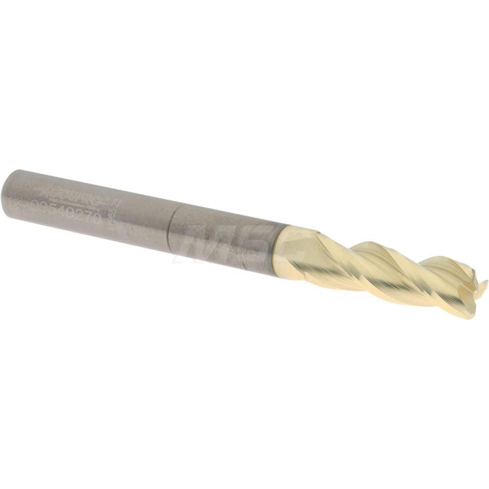 Accupro 314592 Corner Radius End Mill 1/4" Dia, 3/4" LOC, 37 deg Helix, Corner Radius End, Centercutting