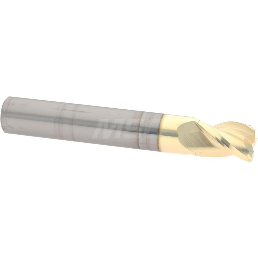 Accupro 314716 Corner Radius End Mill 3/8" Dia, 1/2" LOC, 37 deg Helix, Corner Radius End, Centercutting