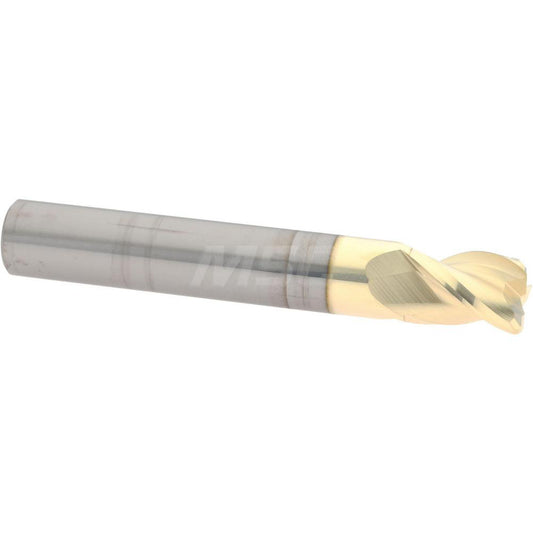 Accupro 314716 Corner Radius End Mill 3/8" Dia, 1/2" LOC, 37 deg Helix, Corner Radius End, Centercutting