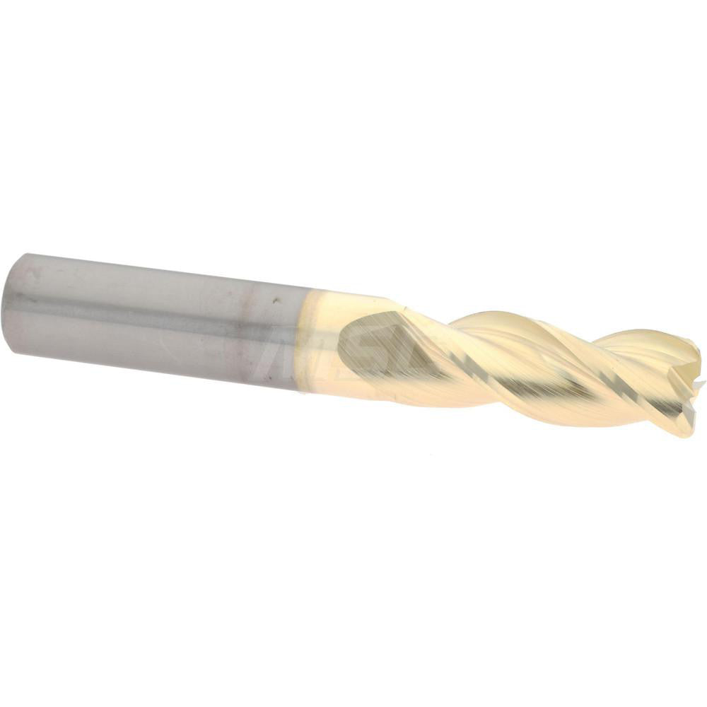 Accupro 314744 Corner Radius End Mill 3/8" Dia, 1" LOC, 37 deg Helix, Corner Radius End, Centercutting