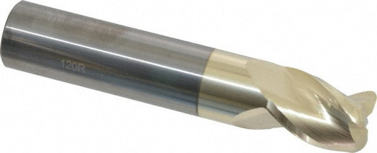 Accupro 314981 Corner Radius End Mill 3/4" Dia, 1" LOC, 37 deg Helix, Corner Radius End, Centercutting