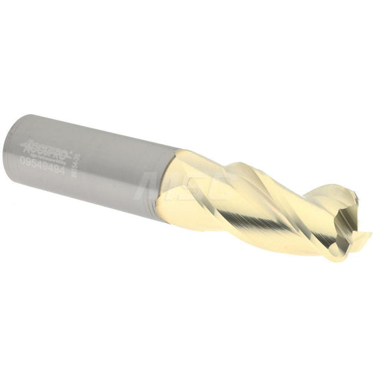 Accupro 315002 Corner Radius End Mill 3/4" Dia, 1-5/8" LOC, 37 deg Helix, Corner Radius End, Centercutting