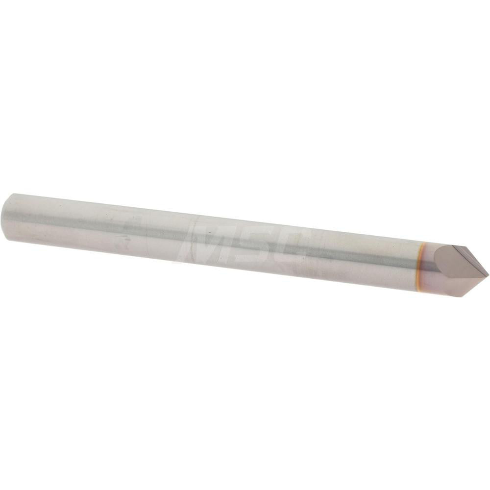 Accupro 2500016 Chamfer Mill 1/4" Dia, 2 Flutes, Solid Carbide