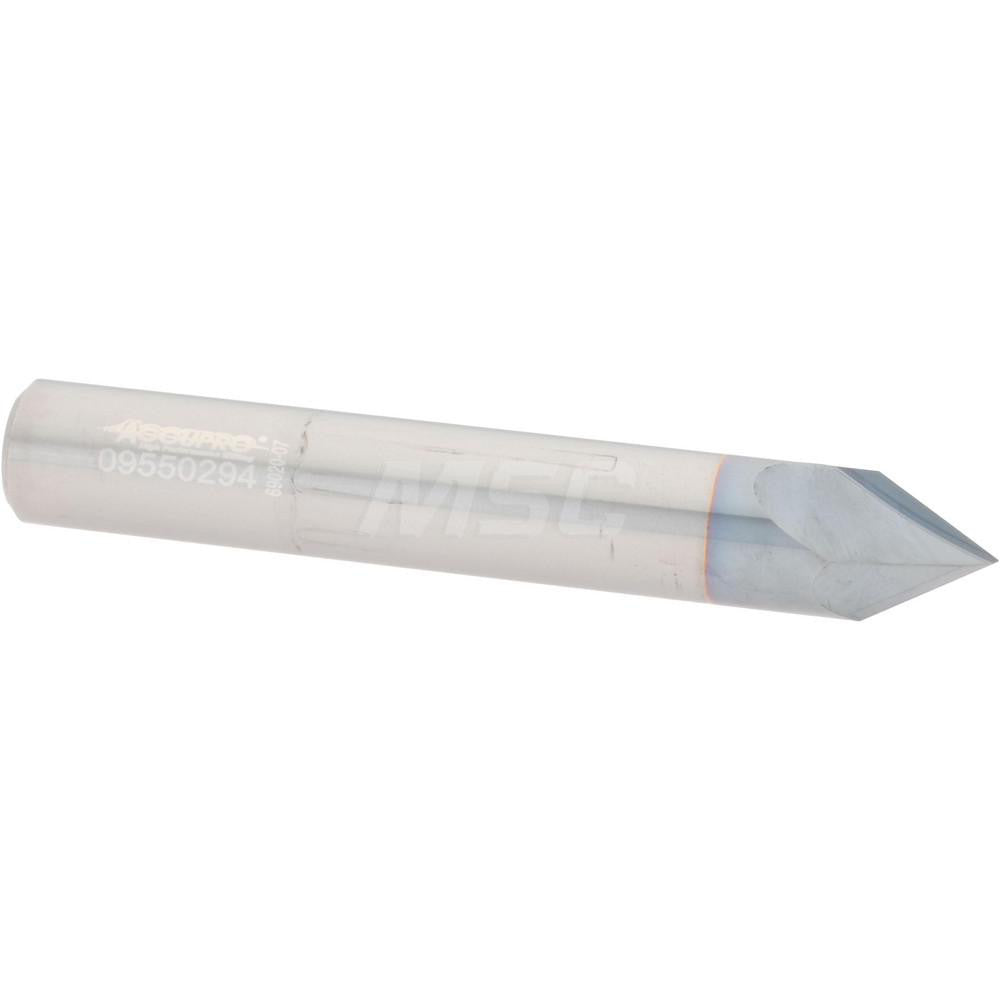 Accupro 2500268 Chamfer Mill 3/8" Dia, 2 Flutes, Solid Carbide