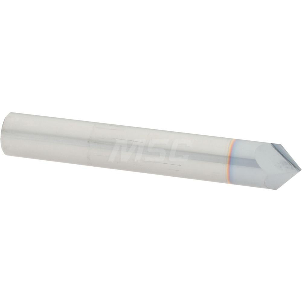 Accupro 2500070 Chamfer Mill 3/8" Dia, 2 Flutes, Solid Carbide
