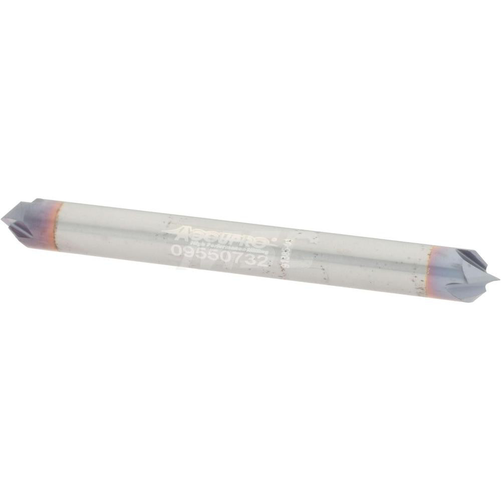 Accupro 2500005 Chamfer Mill 1/4" Dia, 4 Flutes, Solid Carbide
