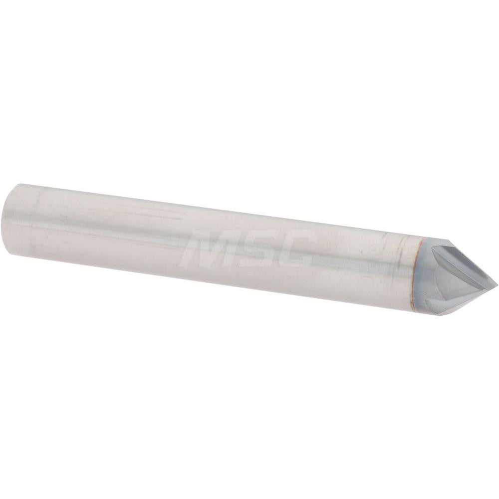 Accupro 2500063 Chamfer Mill 3/8" Dia, 4 Flutes, Solid Carbide