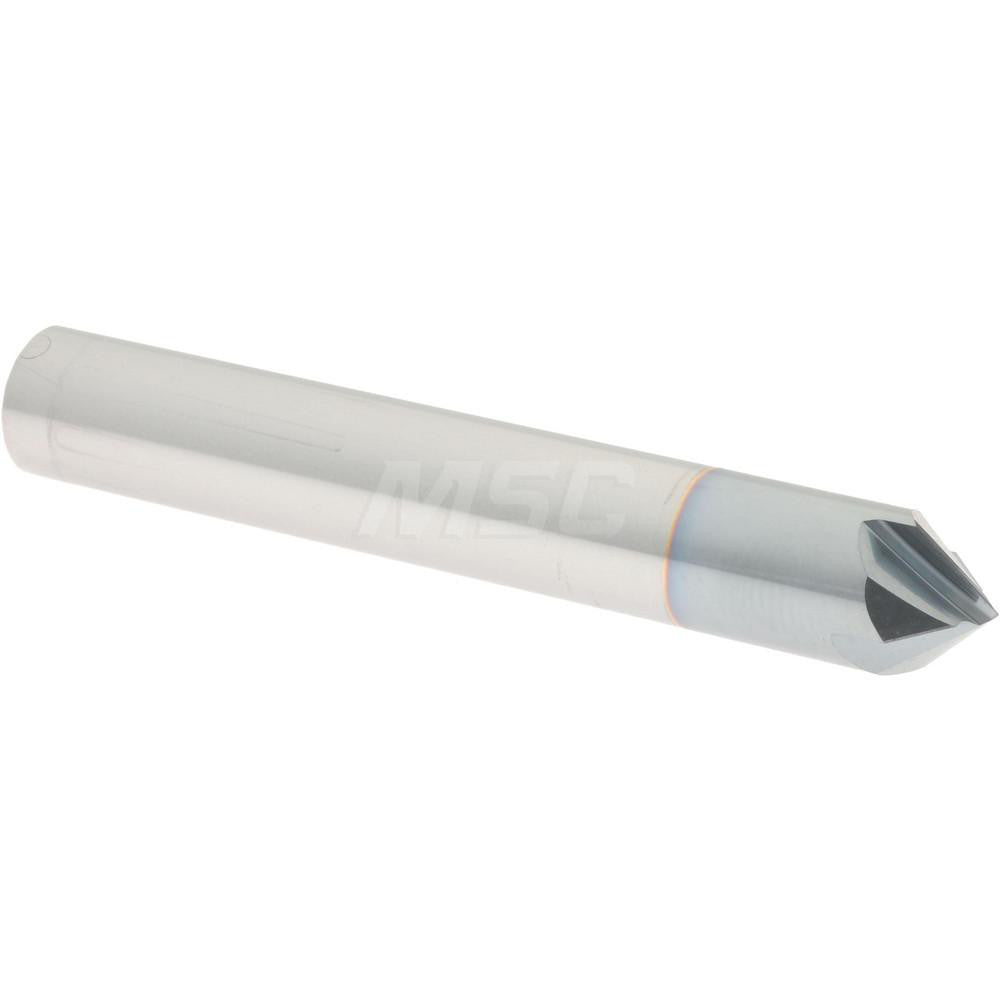 Accupro 2500014 Chamfer Mill 3/8" Dia, 4 Flutes, Solid Carbide
