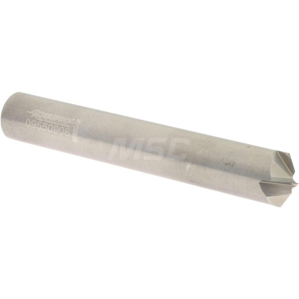 Accupro 2500117 Chamfer Mill 3/8" Dia, 4 Flutes, Solid Carbide