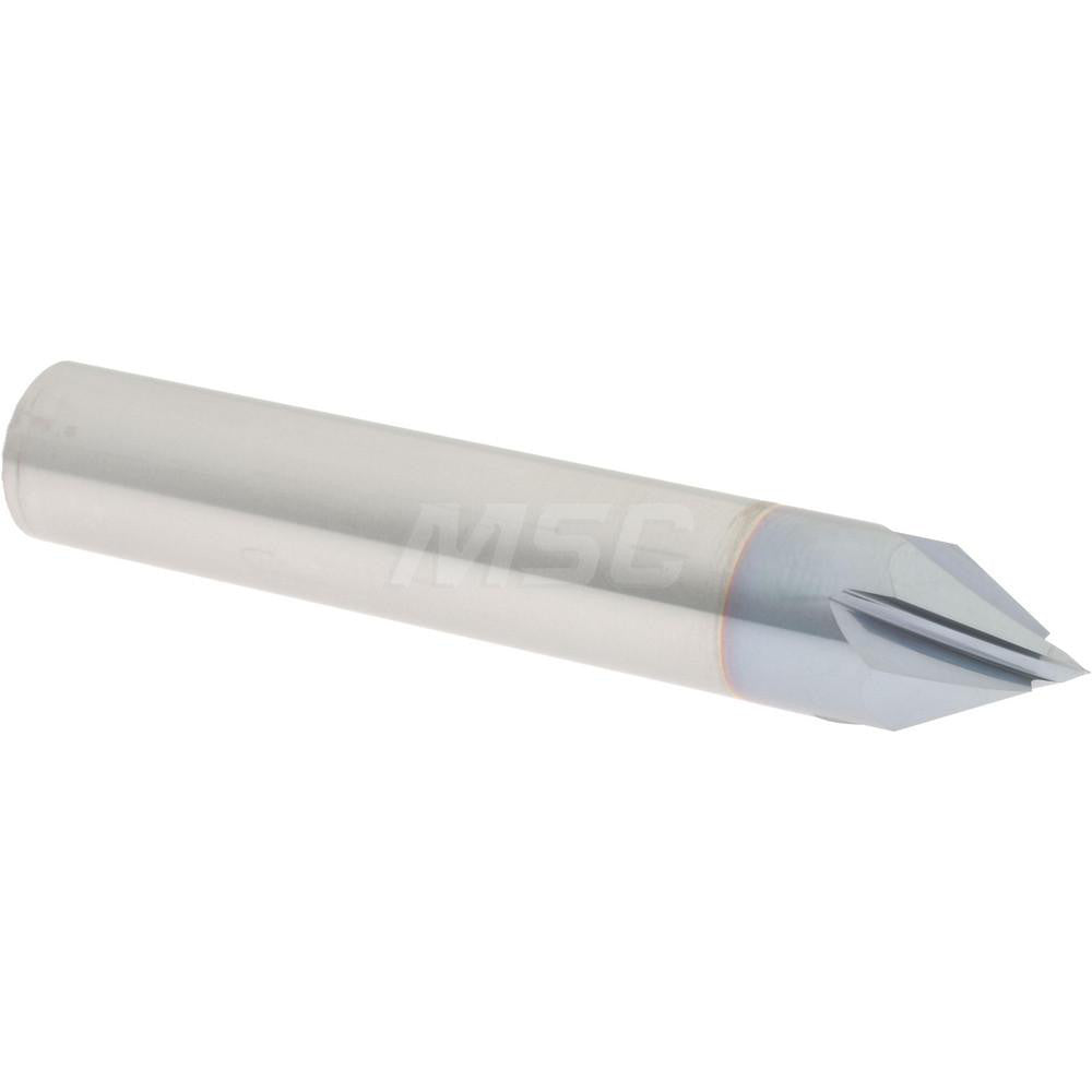 Accupro 2500055 Chamfer Mill 1/2" Dia, 4 Flutes, Solid Carbide