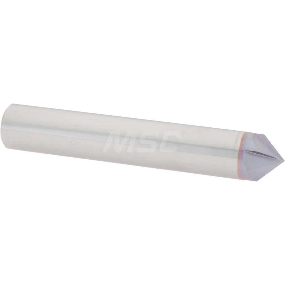 Accupro 2500028 Chamfer Mill 1/2" Dia, 4 Flutes, Solid Carbide