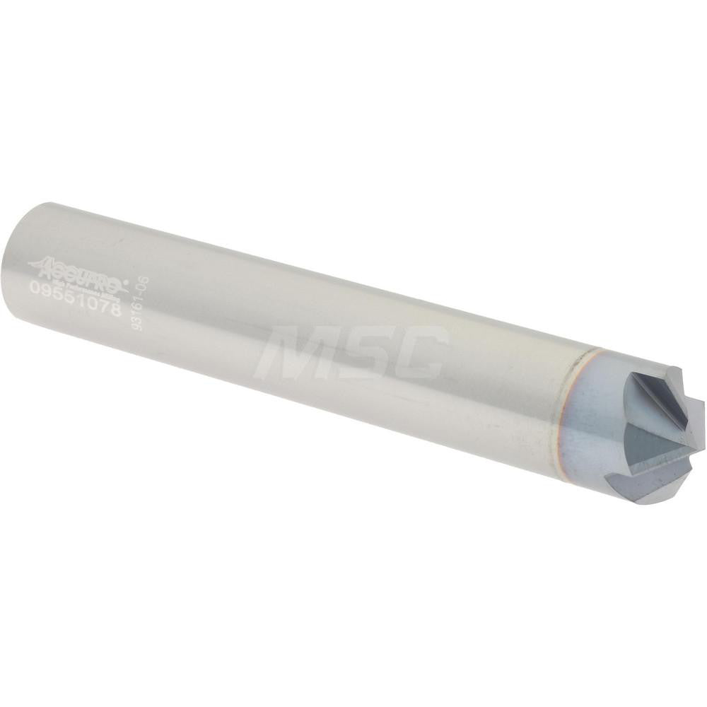 Accupro 2500057 Chamfer Mill 1/2" Dia, 4 Flutes, Solid Carbide