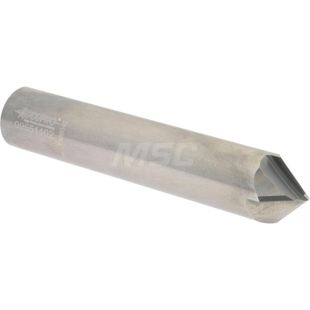 Accupro 2500102 Chamfer Mill 3/4" Dia, 4 Flutes, Solid Carbide