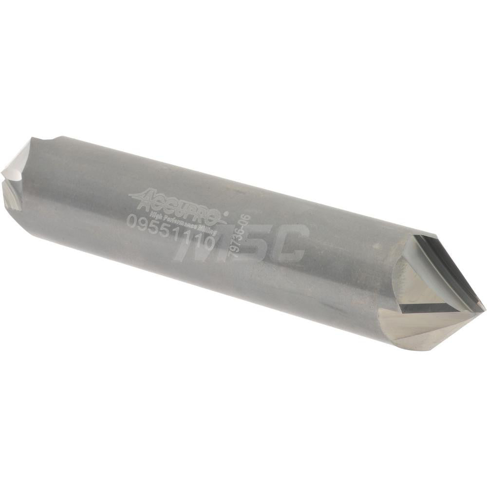 Accupro 2500094 Chamfer Mill 3/4" Dia, 4 Flutes, Solid Carbide