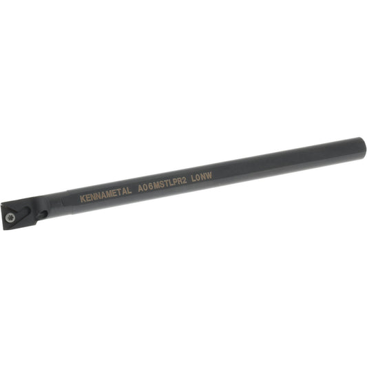 Kennametal 1094745 Indexable Boring Bar A06STLPR2, 12.19 mm Min Bore Dia, Right Hand Cut, 3/8" Shank Dia, -5 &deg Lead Angle, Steel