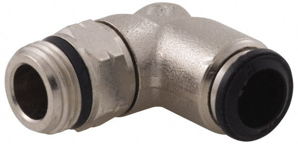 Aignep USA 50110N-6-1/8 Push-to-Connect Tube x Universal Thread Fitting Swivel Elbow, Universal, 6.00 mm OD