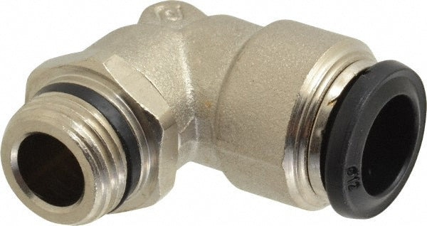 Aignep USA 50110N-12-3/8 Push-to-Connect Tube x Universal Thread Fitting Swivel Elbow, Universal, 12.00 mm OD