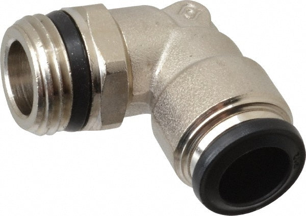 Aignep USA 50110N-12-1/2 Push-to-Connect Tube x Universal Thread Fitting Swivel Elbow, Universal, 12.00 mm OD