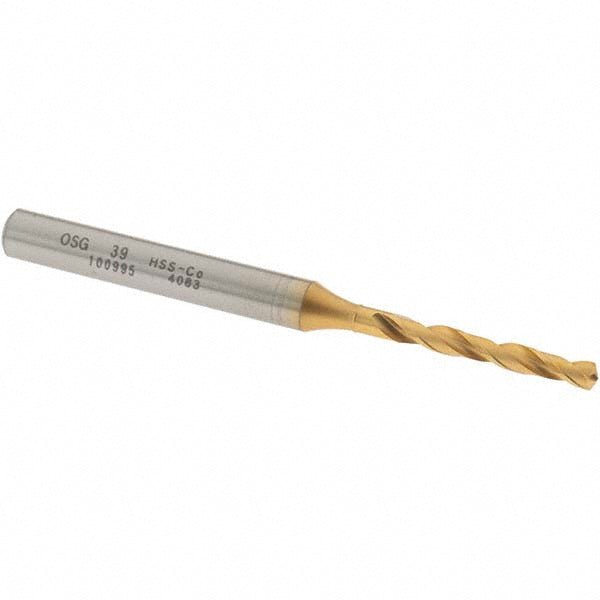 OSG 10099505 Screw Machine Length Drill Bit #39 (0.0995) Dia, 130 deg, Cobalt