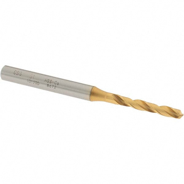 OSG 10120005 Screw Machine Length Drill Bit #31 (0.1200) Dia, 130 deg, Cobalt