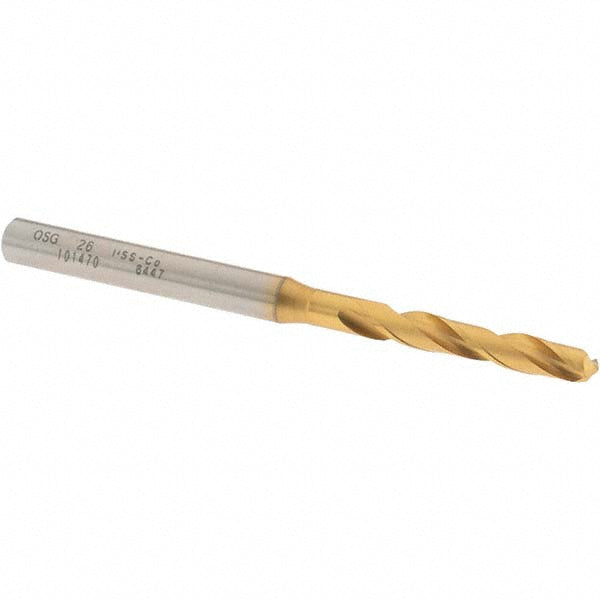 OSG 10147005 Screw Machine Length Drill Bit #26 (0.1470) Dia, 130 deg, Cobalt