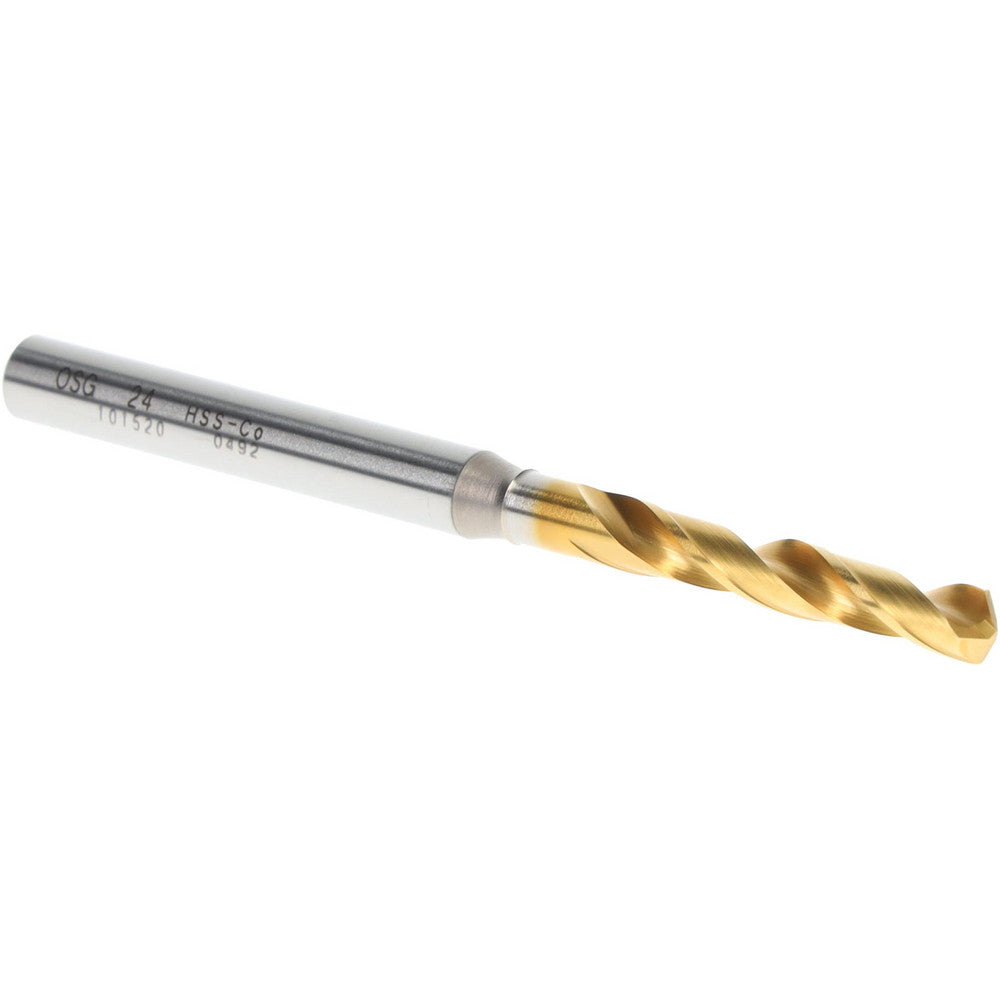 OSG 10152005 Screw Machine Length Drill Bit Size #24, 130 deg Point, Cobalt High Speed Steel