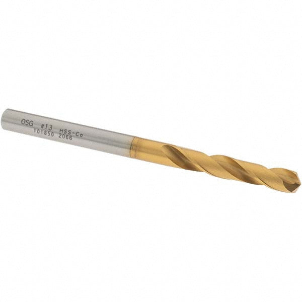 OSG 10185005 Screw Machine Length Drill Bit #13 (0.1850) Dia, 130 deg, Cobalt