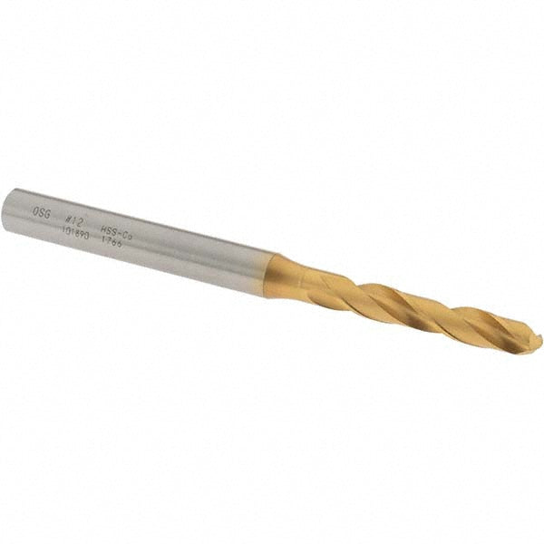 OSG 10189005 Screw Machine Length Drill Bit #12 (0.1890) Dia, 130 deg, Cobalt