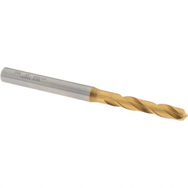 OSG 10205505 Screw Machine Length Drill Bit #5 (0.2055) Dia, 130 deg, Cobalt