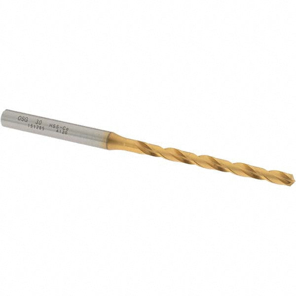 OSG 15128505 Jobber Length Drill Bit #30 (0.1285) Dia, 130 deg, Cobalt