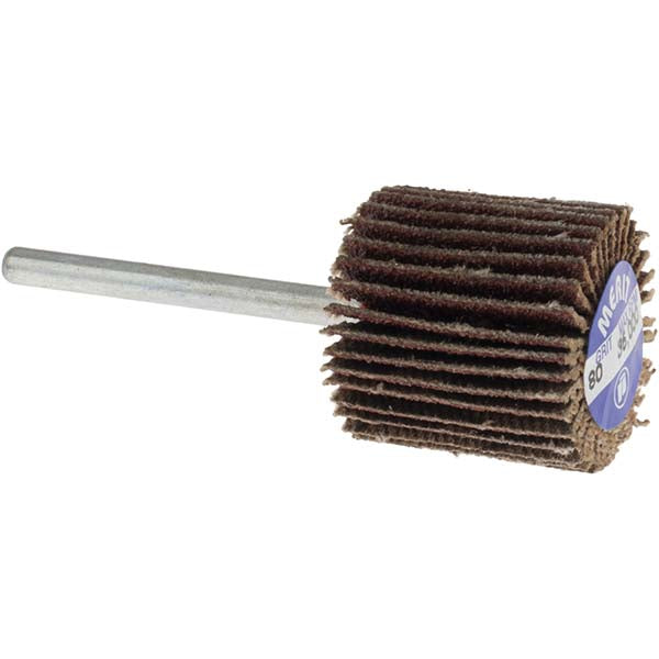 Merit Abrasives 08834137591 Mounted Flap Wheel 3/4" Dia, 3/4" Face Width, 80 Grit, Aluminum Oxide