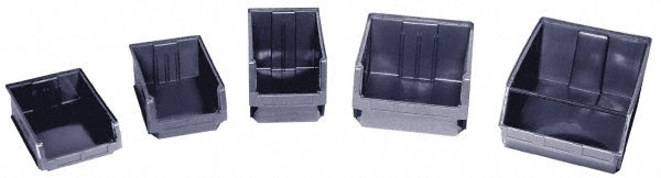 Quantum Storage QMS533BR Plastic Hopper Stacking Bin Black