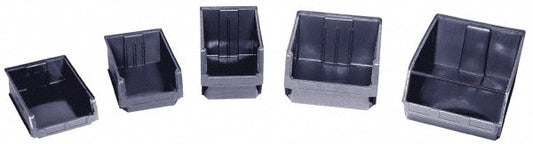 Quantum Storage QMS533BR Plastic Hopper Stacking Bin Black