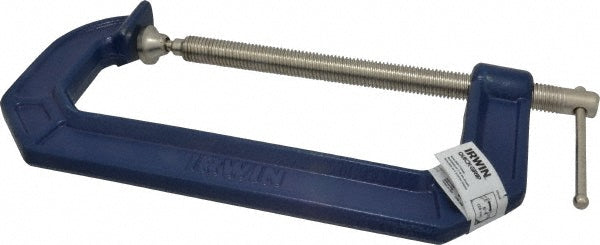 Irwin 225108 C-Clamp 8" Max Opening, 4" Throat Depth, Regular-Duty, Cast Iron Body