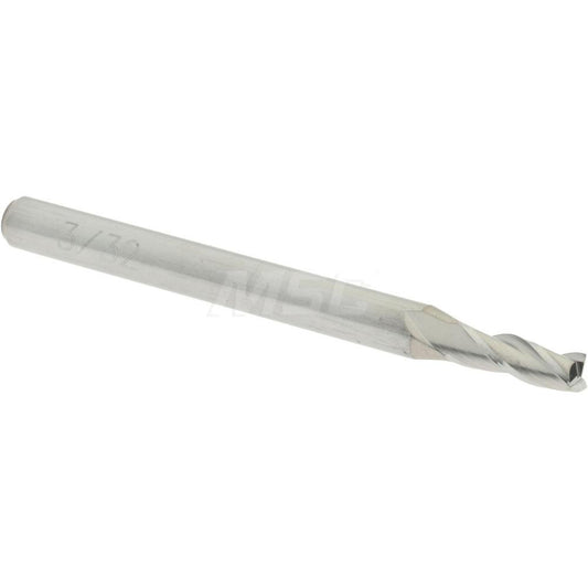 Accupro 09653379 Square End Mill 3/32'' Dia, 9/32'' LOC, 1/8'' Shank Dia, 1-1/2'' OAL, 3 Flutes, Solid Carbide