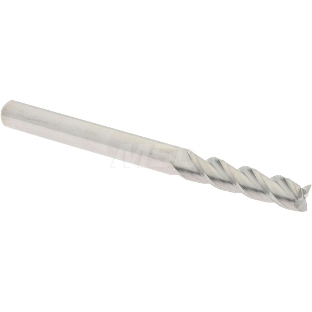 Accupro 09653403 Square End Mill 1/8'' Dia, 1/2'' LOC, 1/8'' Shank Dia, 1-1/2'' OAL, 3 Flutes, Solid Carbide
