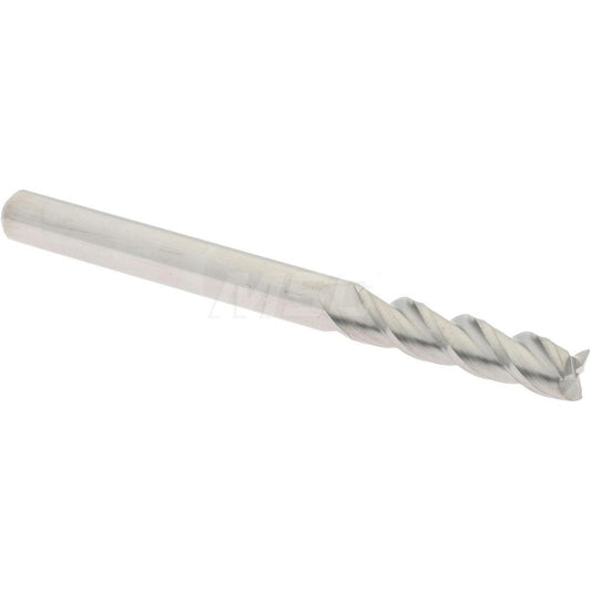 Accupro 09653403 Square End Mill 1/8'' Dia, 1/2'' LOC, 1/8'' Shank Dia, 1-1/2'' OAL, 3 Flutes, Solid Carbide