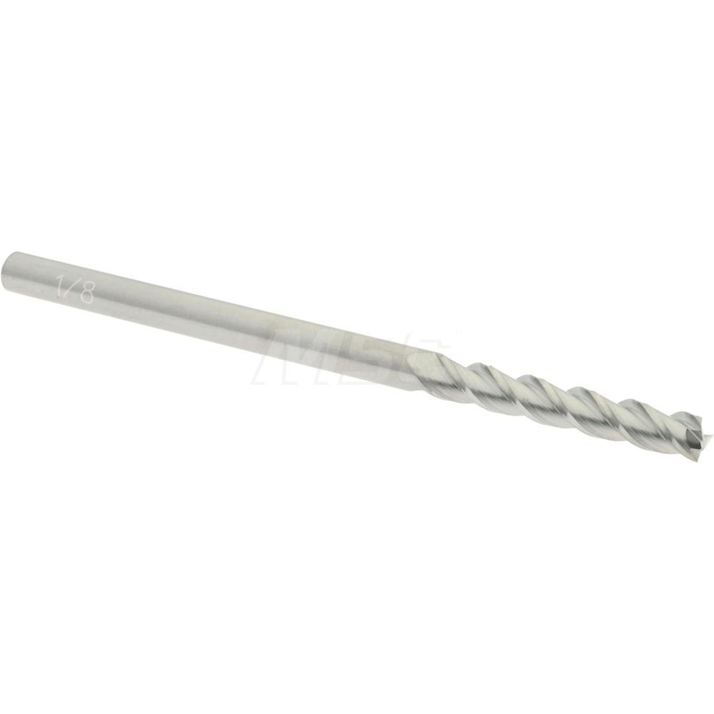 Accupro 09653429 Square End Mill 1/8'' Dia, 3/4'' LOC, 1/8'' Shank Dia, 2-1/4'' OAL, 3 Flutes, Solid Carbide