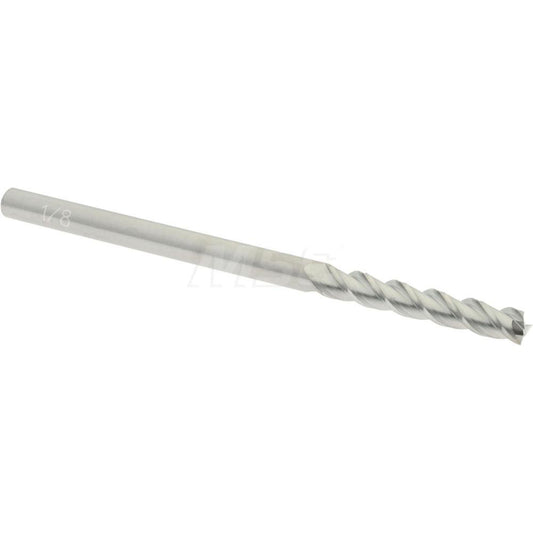 Accupro 09653429 Square End Mill 1/8'' Dia, 3/4'' LOC, 1/8'' Shank Dia, 2-1/4'' OAL, 3 Flutes, Solid Carbide