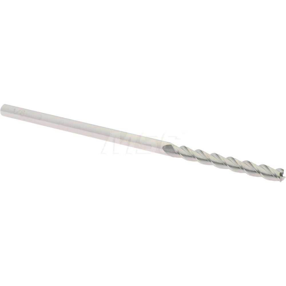 Accupro 09653437 Square End Mill 1/8'' Dia, 1'' LOC, 1/8'' Shank Dia, 3'' OAL, 3 Flutes, Solid Carbide