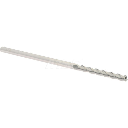Accupro 09653437 Square End Mill 1/8'' Dia, 1'' LOC, 1/8'' Shank Dia, 3'' OAL, 3 Flutes, Solid Carbide