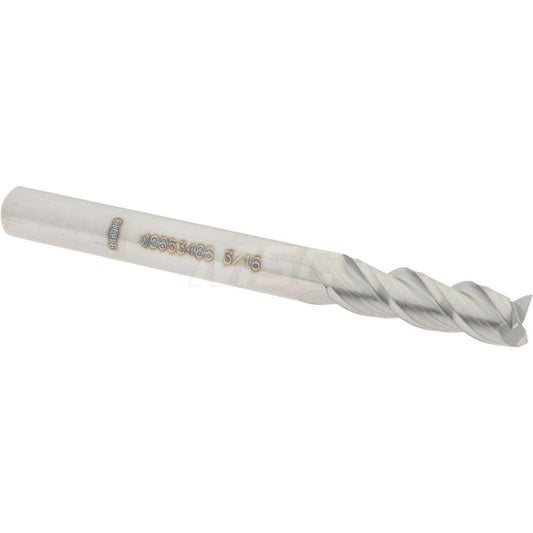 Accupro 09653486 Square End Mill 3/16'' Dia, 5/8'' LOC, 3/16'' Shank Dia, 2'' OAL, 3 Flutes, Solid Carbide