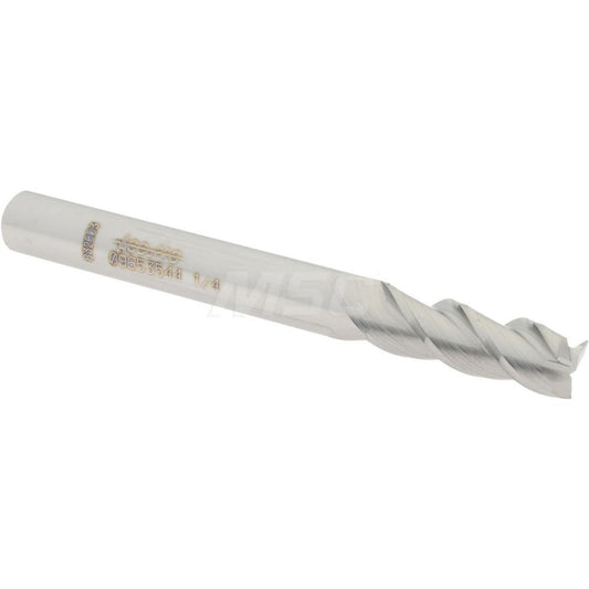 Accupro 09653544 Square End Mill 1/4'' Dia, 3/4'' LOC, 1/4'' Shank Dia, 2-1/2'' OAL, 3 Flutes, Solid Carbide