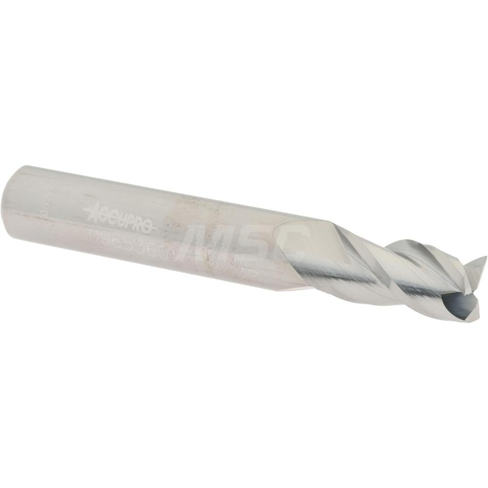 Accupro 09653601 Square End Mill 9/32'' Dia, 1/2'' LOC, 5/16'' Shank Dia, 2'' OAL, 3 Flutes, Solid Carbide