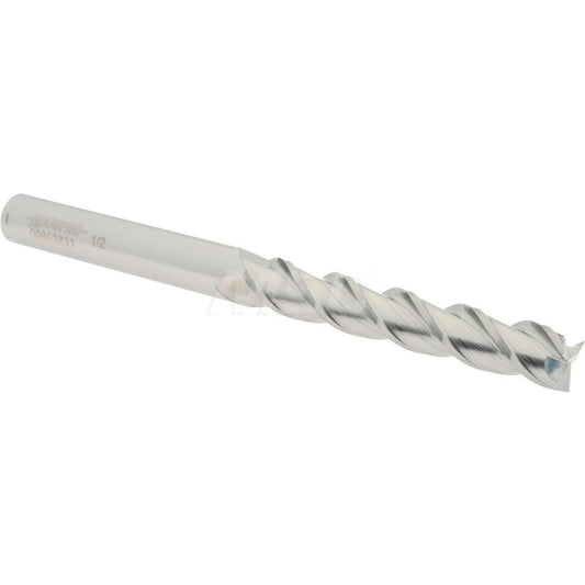 Accupro 09653833 Square End Mill 1/2'' Dia, 3'' LOC, 1/2'' Shank Dia, 6'' OAL, 3 Flutes, Solid Carbide