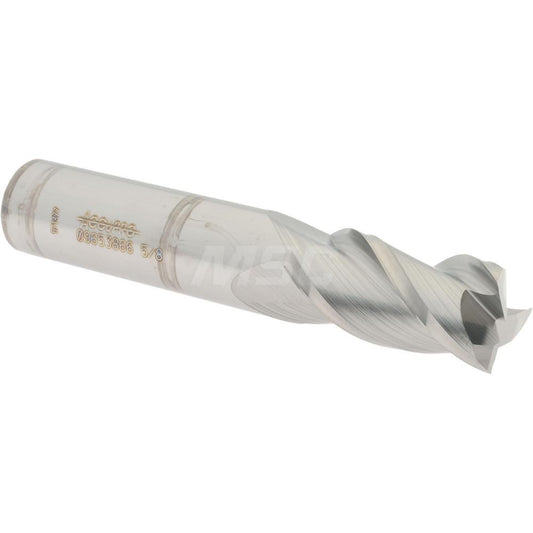 Accupro 09653866 Square End Mill 5/8'' Dia, 1-1/4'' LOC, 5/8'' Shank Dia, 3-1/2'' OAL, 3 Flutes, Solid Carbide