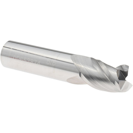 Accupro 09653874 Square End Mill 5/8'' Dia, 7/8'' LOC, 5/8'' Shank Dia, 3'' OAL, 3 Flutes, Solid Carbide