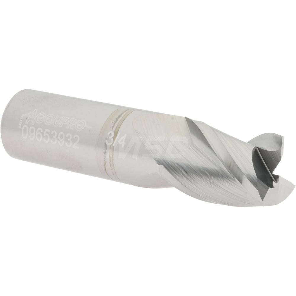 Accupro 09653932 Square End Mill 3/4'' Dia, 1'' LOC, 3/4'' Shank Dia, 3'' OAL, 3 Flutes, Solid Carbide