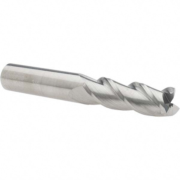 Accupro 09653940 Square End Mill 3/4'' Dia, 2-1/4'' LOC, 3/4'' Shank Dia, 5'' OAL, 3 Flutes, Solid Carbide